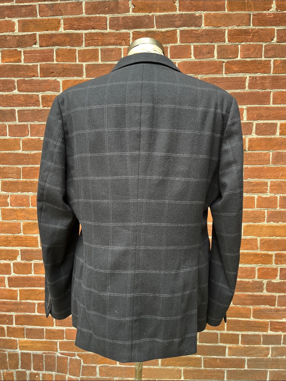 Armani Collezioni Charcoal Gray Windowpane Sport Coat Blazer - Picture 5 of 8